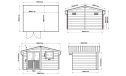 WPC-Gartenhaus MONTREUIL | Satteldach | Wandstärke 28mm |  394x290cm