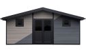 WPC-Gartenhaus AULNAY | Satteldach | Wandstärke 28mm |  580x290cm
