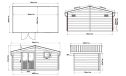 WPC-Gartenhaus TROYES | Satteldach | Wandstärke 28mm | 500x290cm