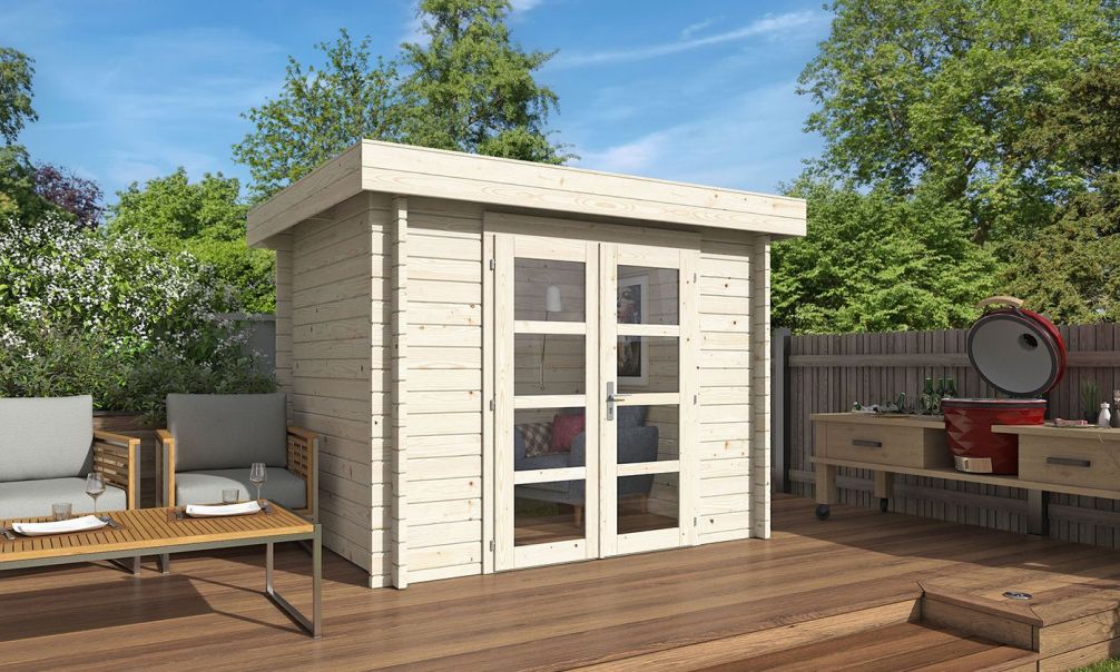 Gartenhaus  Marseille 5 | Flachdach | 44mm | 250x190cm