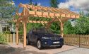 Einzelcarport PARDINE | Satteldach | aus Douglasienholz | 430x534cm