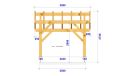 Einzelcarport ORCET | Satteldach | aus Douglasienholz | 300x484cm