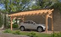 Einzelcarport LEWISIA | Pultdach | aus Douglasienholz | 375x650cm