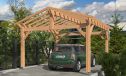 Einzelcarport MIMOSA | Satteldach | aus Douglasienholz | 450x450cm