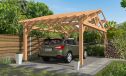 Einzelcarport Freesia | Satteldach | aus Douglasienholz | 450x650cm