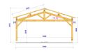 Einzelcarport Freesia | Satteldach | aus Douglasienholz | 450x650cm