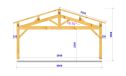 Doppelcarport LANTANA | Satteldach | aus Douglasienholz | 650x650cm