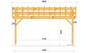 Doppelcarport HORTENSIA | Satteldach | aus Douglasienholz | 600x600cm