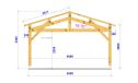 Doppelcarport COSMOS | Satteldach | aus Douglasienholz | 550x550cm