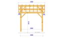 Einzelcarport DECUMARIA | Satteldach | aus Douglasienholz | 350x650cm