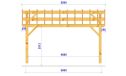 Doppelcarport GARDENIA | Satteldach | aus Douglasienholz | 650x550cm