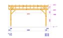 Einzelcarport ANETH | Satteldach | aus Douglasienholz | 350x550cm