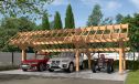 Carport für 3 Autos PIONSAT | Satteldach | aus Douglasienholz | 948x541cm