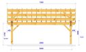 Doppelcarport RAVEL | Satteldach | aus Douglasienholz | 706x550cm