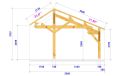 Doppelcarport RAVEL | Satteldach | aus Douglasienholz | 706x550cm