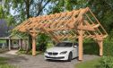 Einzelcarport PARODIA | Satteldach | aus Douglasienholz | 543x541cm