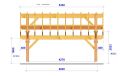 Einzelcarport PARODIA | Satteldach | aus Douglasienholz | 543x541cm