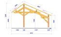 Einzelcarport PARODIA | Satteldach | aus Douglasienholz | 543x541cm