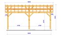Doppelcarport STRELIZIA | Satteldach | aus Douglasienholz | 660x660cm