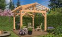 Freistehende Pergola ACACIA | Satteldach | Douglasienholz | 350x350cm