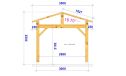 Freistehende Pergola ACACIA | Satteldach | Douglasienholz | 350x350cm