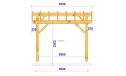 Freistehende Pergola ACACIA | Satteldach | Douglasienholz | 350x350cm