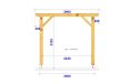 Freistehende Pergola AMARYLLIS | Flachdach | Douglasienholz | 390x290cm