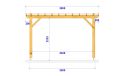 Freistehende Pergola AMARYLLIS | Flachdach | Douglasienholz | 390x290cm