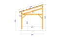 Freistehende Pergola AMSONIA | Pultdach | Douglasienholz | 350x325cm