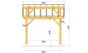 Freistehende Pergola AMSONIA | Pultdach | Douglasienholz | 350x325cm