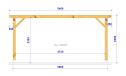 Freistehende Pergola ARMELIA | Flachdach | Douglasienholz | 640x540cm