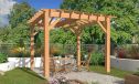 Freistehende Pergola BERGENIA | Mehrfachdach | Douglasienholz | 340x340cm