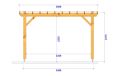 Freistehende Pergola CELOSIA | Flachdach | Douglasienholz | 390x390cm