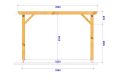 Freistehende Pergola CELOSIA | Flachdach | Douglasienholz | 390x390cm