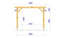 Freistehende Pergola PHYSALIS | Flachdach | Douglasienholz | 340x440cm