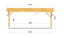 Doppelcarport Ibéris | Flachdach | aus Douglasienholz | 650x618cm