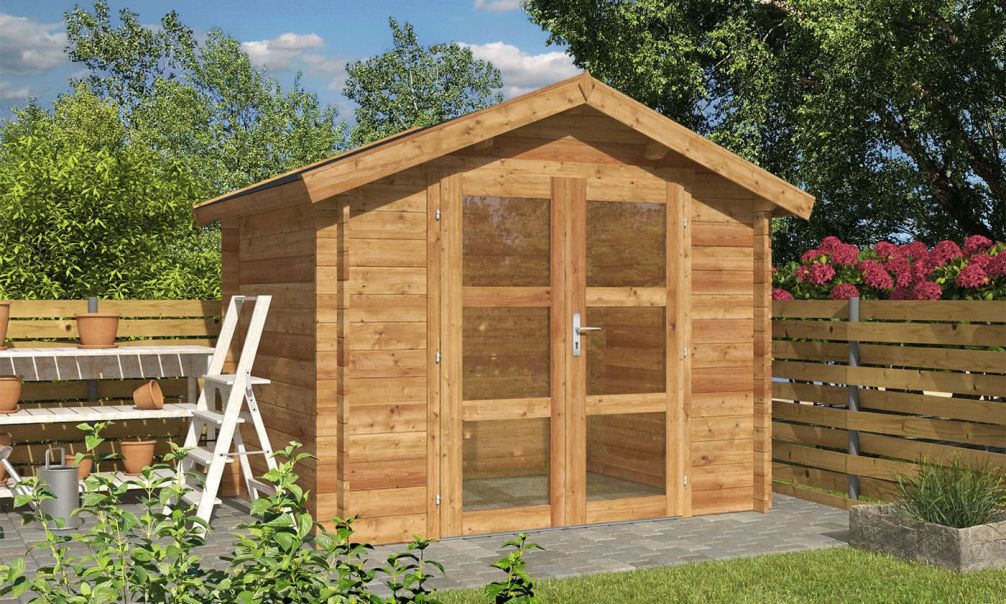 Gartenhaus BALISTRA 5 | KDI | Satteldach | Wandstärke 34mm | 250x190cm