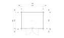 Gartenhaus BALISTRA 5 | KDI | Satteldach | Wandstärke 34mm | 250x190cm