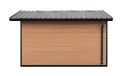 WPC-Gartenhaus SPERONE | Satteldach | Wandstärke 28mm |  370x370cm