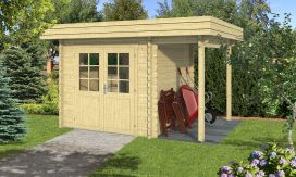 Gartenhaus Rochefort | Flachdach | Mit Schleppdach | Wandstärke 34mm | 330x230cm