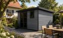 WPC-Gartenhaus AGIA | Pultdach | Wandstärke 28mm | 370x370cm