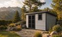 WPC-Gartenhaus AGIA | Pultdach | Wandstärke 28mm | 370x370cm