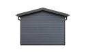 WPC Garage SALLANCHES mit elektrischem Sektionaltor – Wendbare WPC-Dielen in Teak/Anthrazit – 19 m² Innenfläche