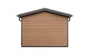 WPC Garage SALLANCHES mit elektrischem Sektionaltor – Wendbare WPC-Dielen in Teak/Anthrazit – 19 m² Innenfläche