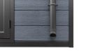 WPC Garage SALLANCHES mit elektrischem Sektionaltor – Wendbare WPC-Dielen in Teak/Anthrazit – 19 m² Innenfläche