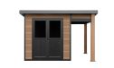 WPC Gartenhaus NOSELLE mit Anbau, 3,50 × 2,60 m, 4,70 m² Innenfläche
