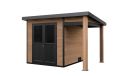WPC Gartenhaus NOSELLE mit Anbau, 3,50 × 2,60 m, 4,70 m² Innenfläche