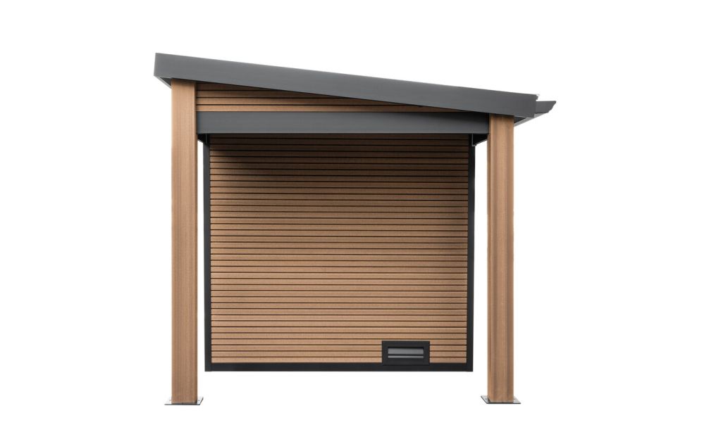 WPC Gartenhaus NOSELLE mit Anbau, 3,50 × 2,60 m, 4,70 m² Innenfläche