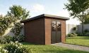 WPC-Gartenhaus AUGSBOURG | Pultdach | Wandstärke 28mm | Teakholz | 302.9X287.9cm