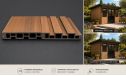 WPC-Gartenhaus MUNSTER | Pultdach | Wandstärke 28mm | Teak | 11m2 Innenfläche